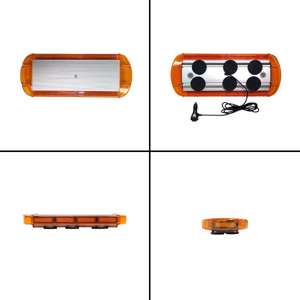 【55x22cm】LED回転灯ラウンドタイプ【アンバー】明るさ・発色に定評のある