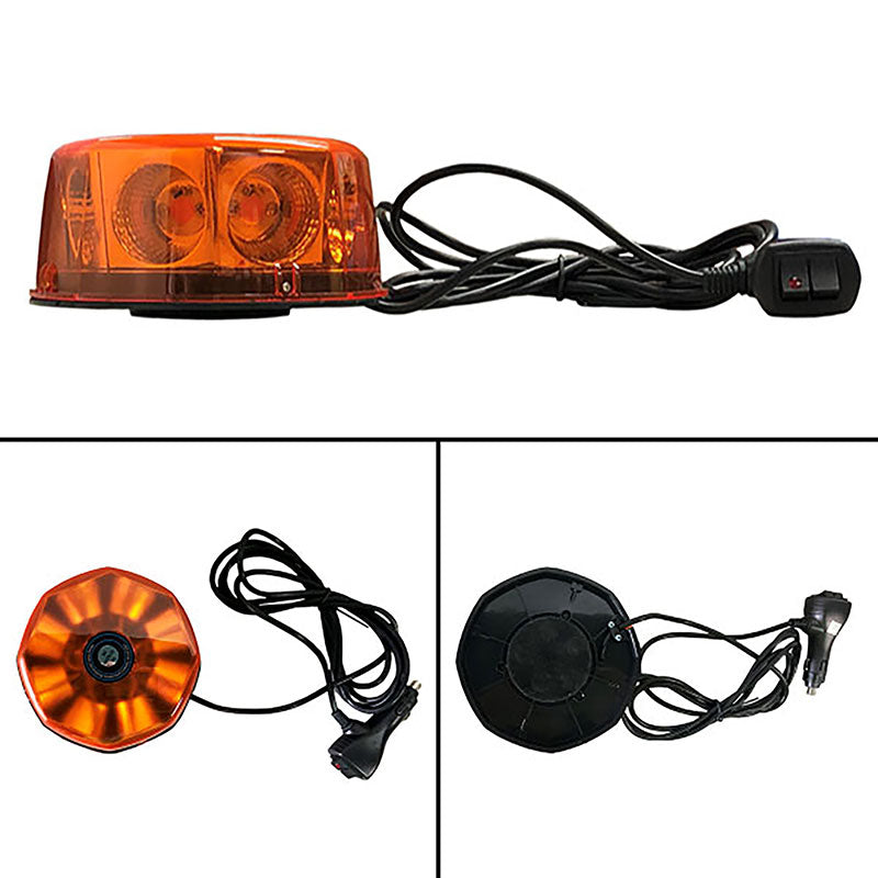 道路維持管理車両用黄色灯12V24VLED回転灯【アンバー】COBチップ採用シガーソケット電源強力マグネット道路維持作業用自動車道路パトロール車標識車高所作業路面清掃ショベルローダー警告灯パトランプWB-820E