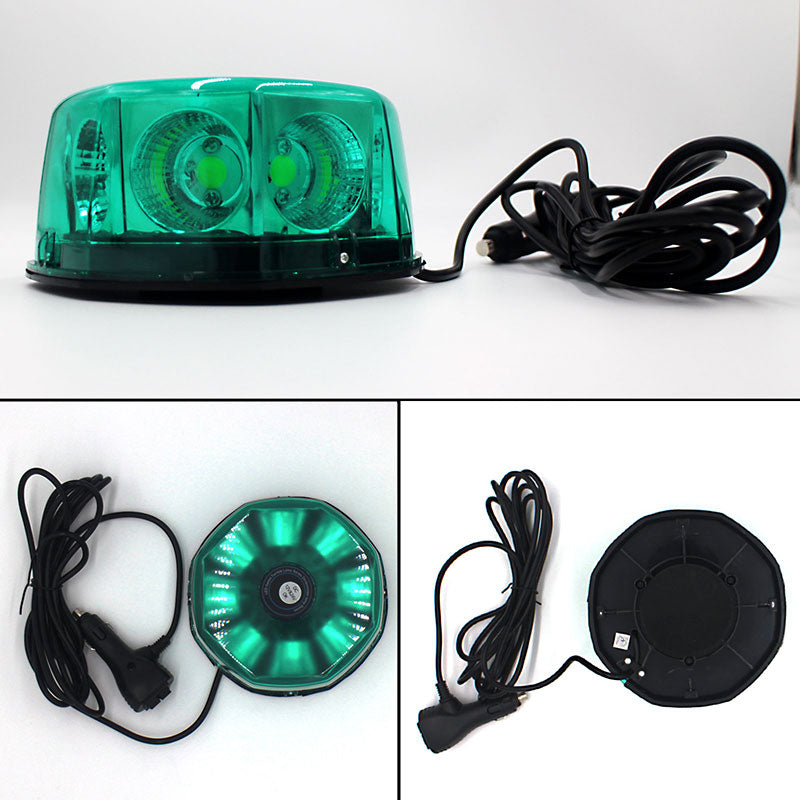 トラ吉LED回転灯COBタイプ【グリーン】WB-820E明るさに定評がある“COB”チップ採用!周囲への注意喚起にバッチリ!