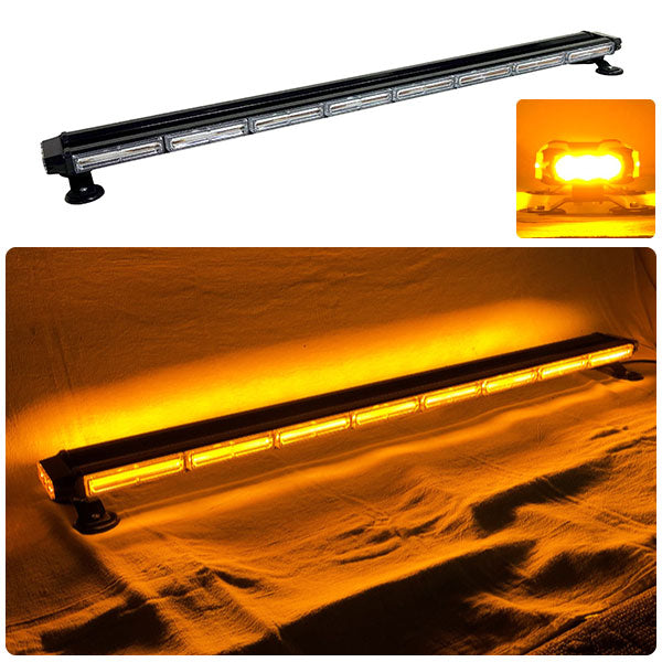 【123cm】LED回転灯バータイプ【アンバー】COBチップ採用で鮮やか!バーのサイドにもLEDを装着!より周囲への注意喚起を促せます!WB8236-8S