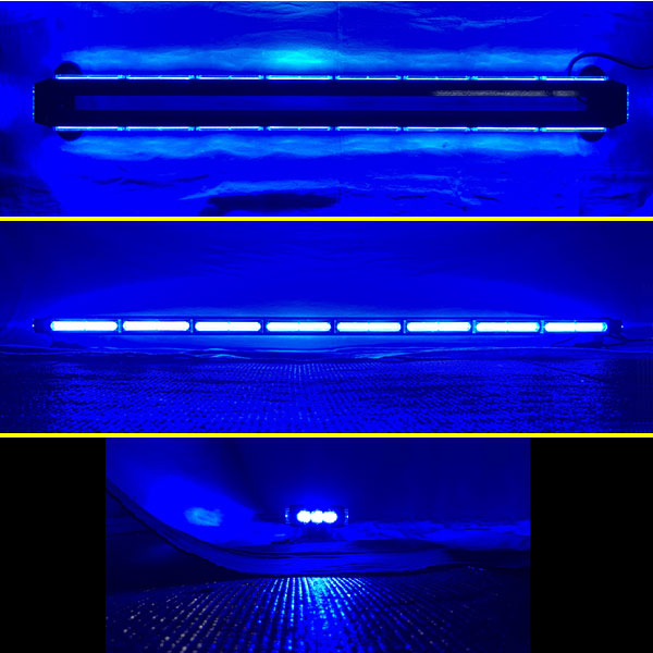 【全長123cm】LED回転灯バータイプ【ブルー】COBチップ採用で鮮やか!バーのサイドにもLEDを装着!より周囲への注意喚起を促せます!WB8236-8S
