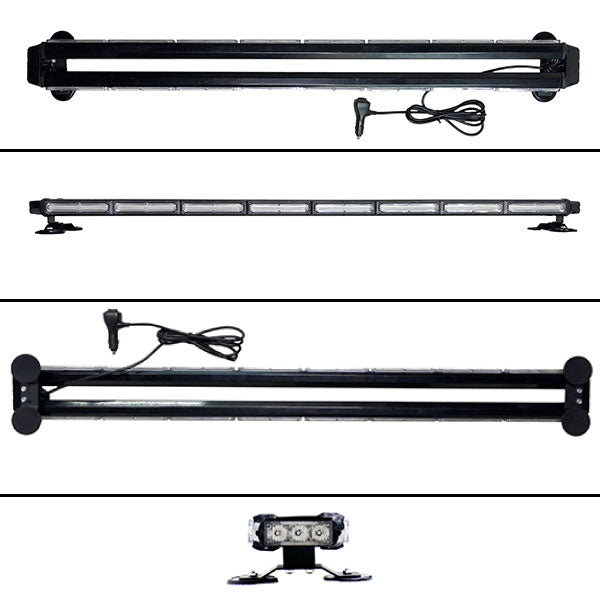 【全長123cm】LED回転灯バータイプ【ブルー】COBチップ採用で鮮やか!バーのサイドにもLEDを装着!より周囲への注意喚起を促せます!WB8236-8S