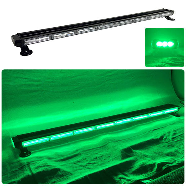 【全長123cm】LED回転灯バータイプ【グリーン】COBチップ採用で鮮やか!バーのサイドにもLEDを装着!より周囲への注意喚起を促せます!WB8236-8S
