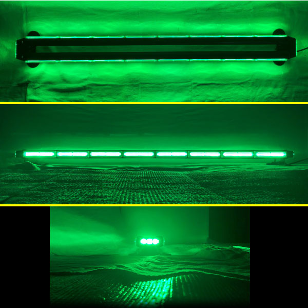 【全長123cm】LED回転灯バータイプ【グリーン】COBチップ採用で鮮やか!バーのサイドにもLEDを装着!より周囲への注意喚起を促せます!WB8236-8S