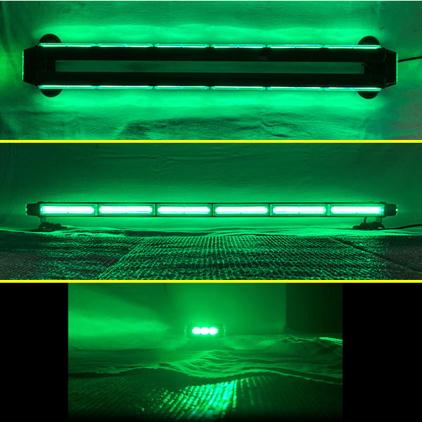 【94.5cm】LED回転灯バータイプ【グリーン】COBチップ採用で鮮やか!バーのサイドにもLEDを装着!より周囲への注意喚起を促せます!WB8236-6S