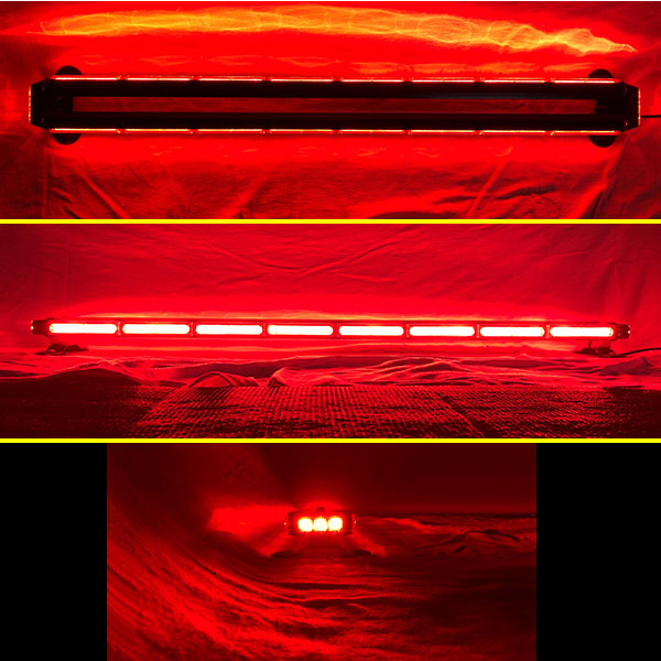 【全長123cm】LED回転灯バータイプ【レッド】COBチップ採用で明るい・鮮やか!バーのサイドにもLEDを装着!より周囲への注意喚起を促せます!WB8236-8S