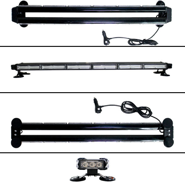 【94.5cm】LED回転灯バータイプ【レッド】COBチップ採用で明るい・鮮やか!バーのサイドにもLEDを装着!より周囲への注意喚起を促せます!WB8236-6S