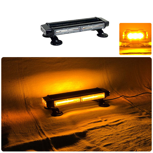 【37cm】LED回転灯バータイプ【アンバー】COBチップ採用で鮮やか!バーのサイドにもLEDを装着!より周囲への注意喚起を促せます!WB8236-2S