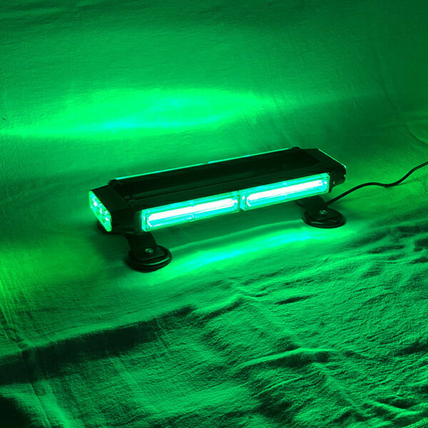 【37cm】LED回転灯バータイプ【グリーン】COBチップ採用で鮮やか!バーのサイドにもLEDを装着!より周囲への注意喚起を促せます!WB8236-2S