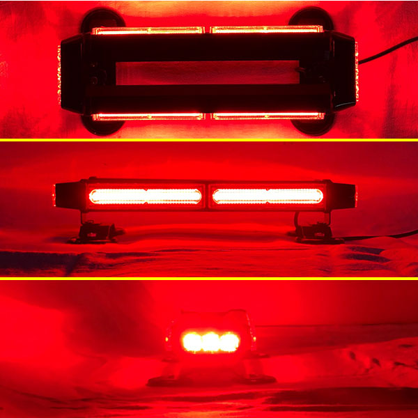 【37cm】LED回転灯バータイプ【レッド】COBチップ採用で明るい・鮮やか!バーのサイドにもLEDを装着!より周囲への注意喚起を促せます!WB8236-2S
