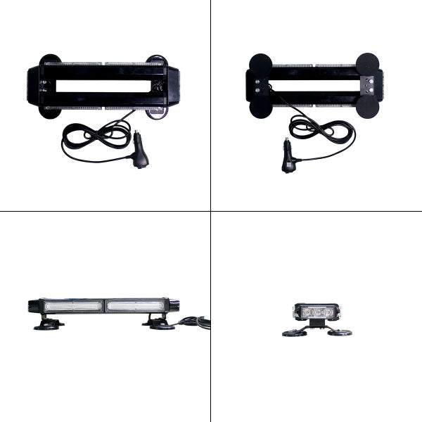 【37cm】LED回転灯バータイプ【レッド】COBチップ採用で明るい・鮮やか!バーのサイドにもLEDを装着!より周囲への注意喚起を促せます!WB8236-2S