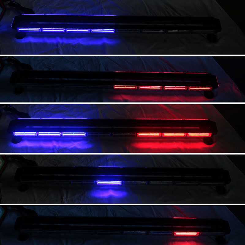 LED回転灯バータイプ【レッド+ブルー】■全長123cm■COBチップ採用で鮮やか!バーのサイドにもLEDを装着!より周囲への注意喚起を促せます!WB8236-8C