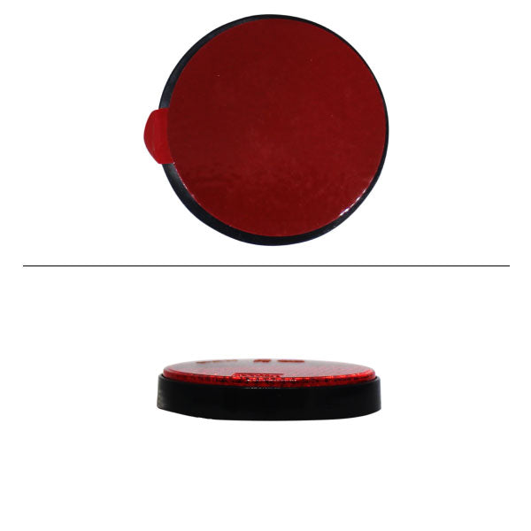 リアバンパーリフレクター丸型【アンバー】2枚セット両面テープで貼るだけ!車検対策に!