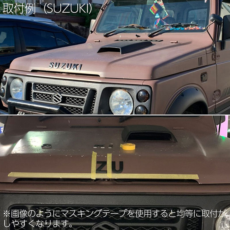 自動車メーカー3Dアルファベットロゴ金属製マットブラック