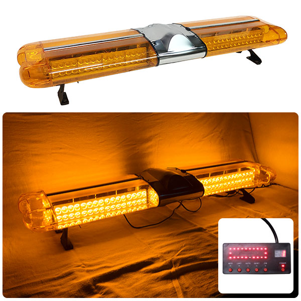 【120cm】LED回転灯大型ユニットタイプ【アンバー】デジタルスクリーンコントローラー付点灯パターン21種WB-836-120