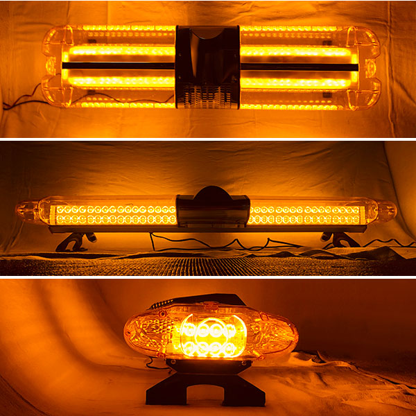 【120cm】LED回転灯大型ユニットタイプ【アンバー】デジタルスクリーンコントローラー付点灯パターン21種WB-836-120