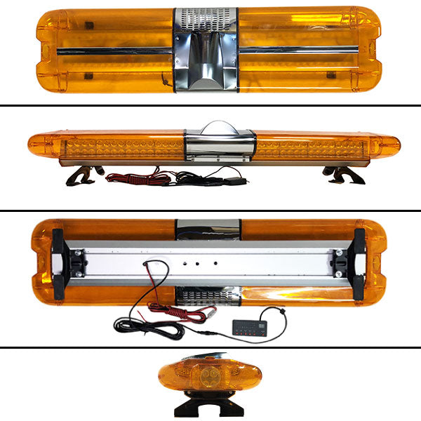 【120cm】LED回転灯大型ユニットタイプ【アンバー】デジタルスクリーンコントローラー付点灯パターン21種WB-836-120