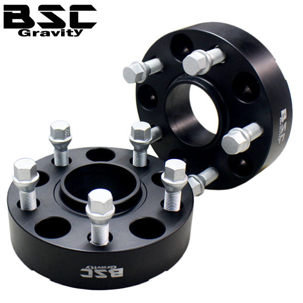 ワイドトレッドスペーサー【40mm】2枚組5HPCD130ハブ径71.6mmボルト10本付(サイズM14x1.5首下28mm)超硬度“6061-t6”アルミ鍛造!