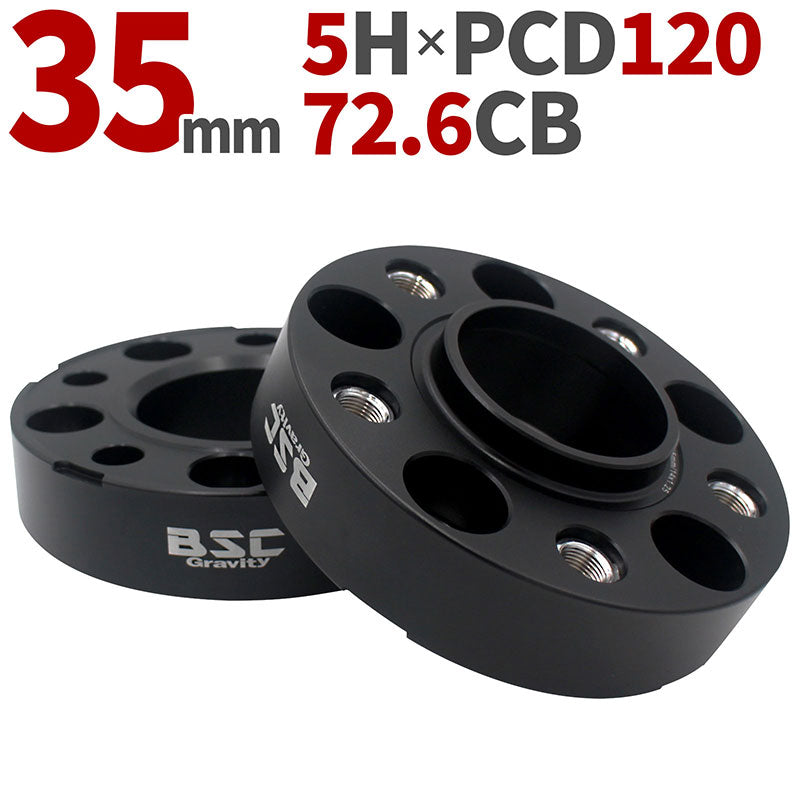 ワイドトレッドスペーサー【35mm】2枚組PCD1205HP1.25ハブ径72.6mmボルト10本付(M14×1.25首下28mm)6061-t6アルミ鍛造BMW輸入車欧州車ワイトレハミタイツライチカスタムカー