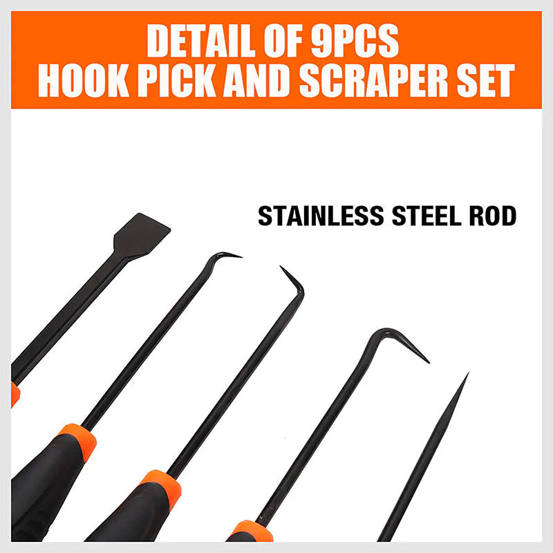 フックピック&スクレーパーセット9PCS工具DIY