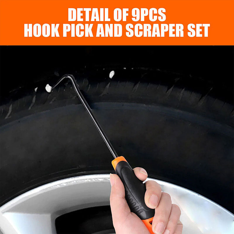 フックピック&スクレーパーセット9PCS工具DIY