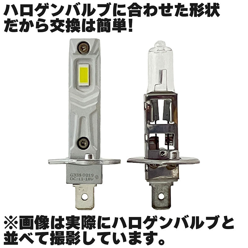 H1LEDバルブフォグランプ6500Kホワイト12V