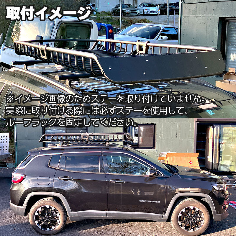 ルーフラックルーフキャリアルーフバスケットルーフカーゴカーゴラックROOFRACK200cmスチール製フェアリング付きカスタムパーツJDMUSDM荷物積載ラゲッジトランクキャンプアウトドア