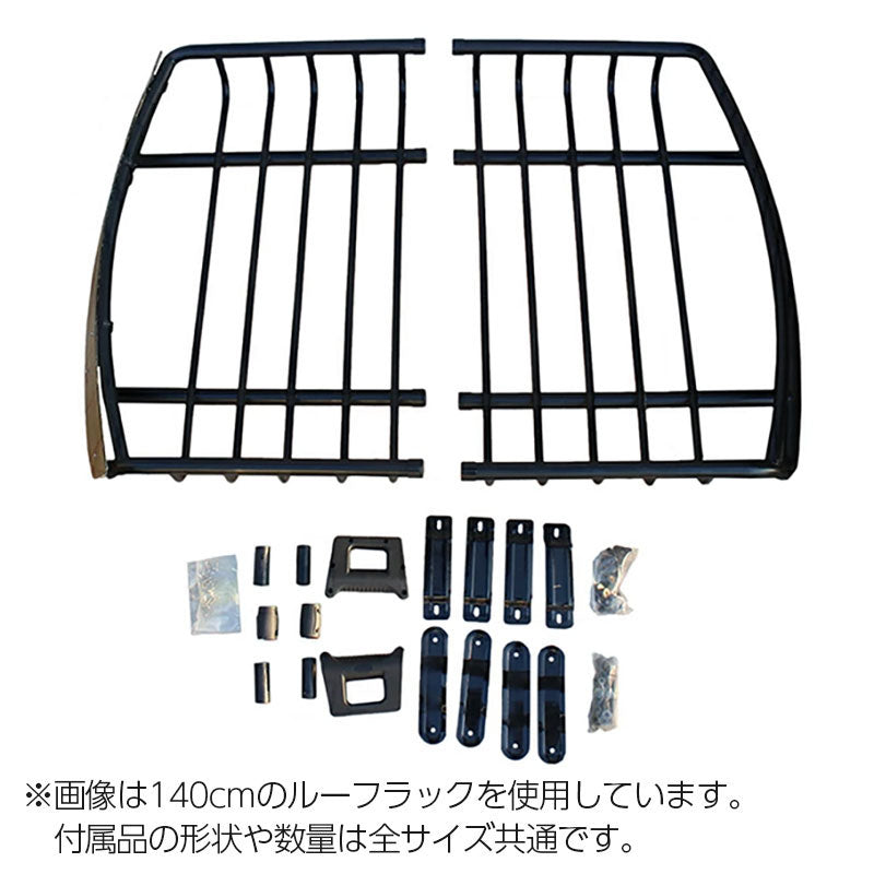 ルーフラックルーフキャリアルーフバスケットルーフカーゴカーゴラックROOFRACK200cmスチール製フェアリング付きカスタムパーツJDMUSDM荷物積載ラゲッジトランクキャンプアウトドア