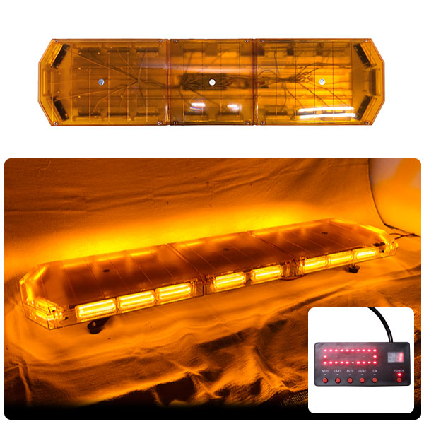 【全長120cm】LED回転灯大型ラウンドタイプ【アンバー】新採用デジタルスクリーンコントローラ道路維持作業車に最適!WB-833-120