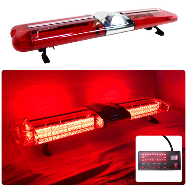 【全長120cm】LED回転灯大型ユニットタイプ【レッド】デジタルスクリーンコントローラー付点灯パターン21種WB-836-120