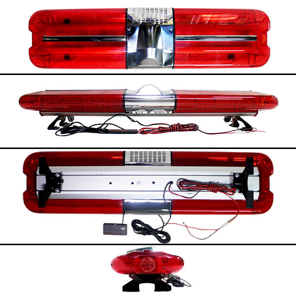 【全長120cm】LED回転灯大型ユニットタイプ【レッド】デジタルスクリーンコントローラー付点灯パターン21種WB-836-120