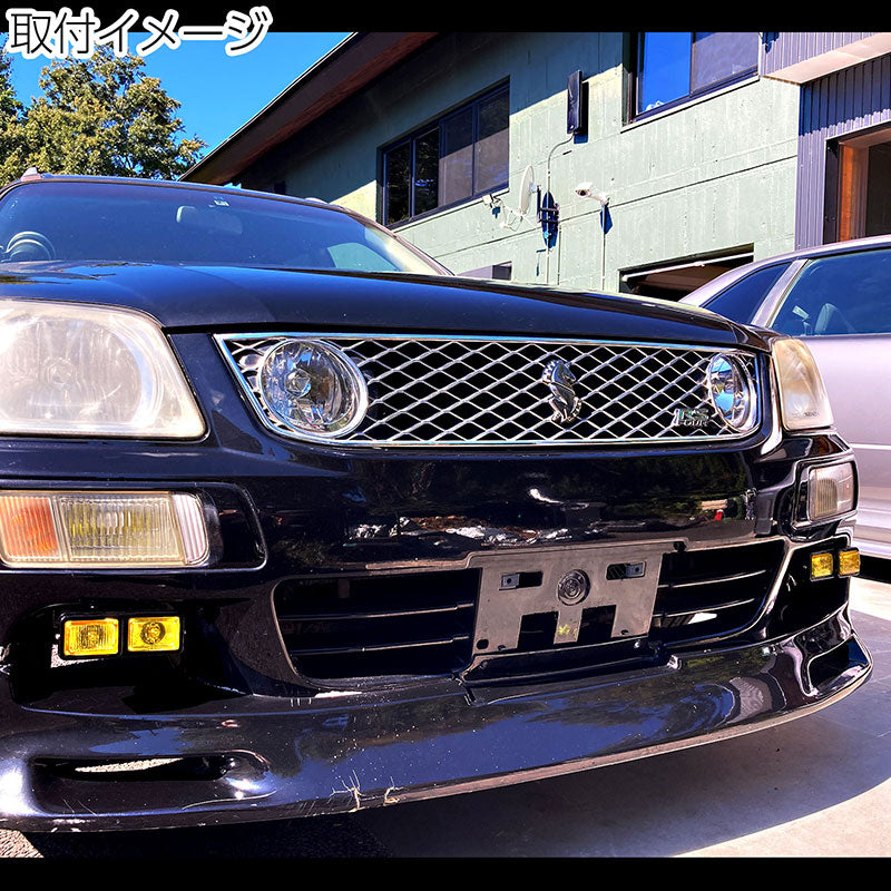 フォグランプ汎用角型イエローツインガラスレンズDLAALA5060B140×50×78mm左右セット