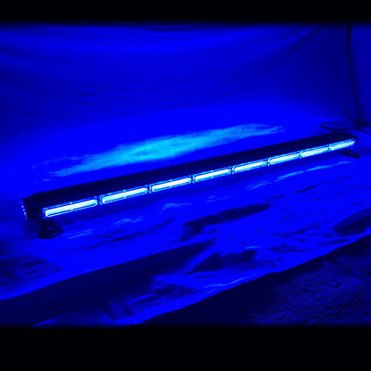 【全長123cm】LED回転灯バータイプ【ブルー】COBチップ採用で鮮やか！バーのサイドにもLEDを装着！より周囲への注意喚起を促せます！WB8236-8S