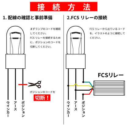 FCSリレー【10個セット】アメリカ仕様車の車検対応に！アルミボディで耐久性・放熱性アップ！うれしいエレクトロタップ付！