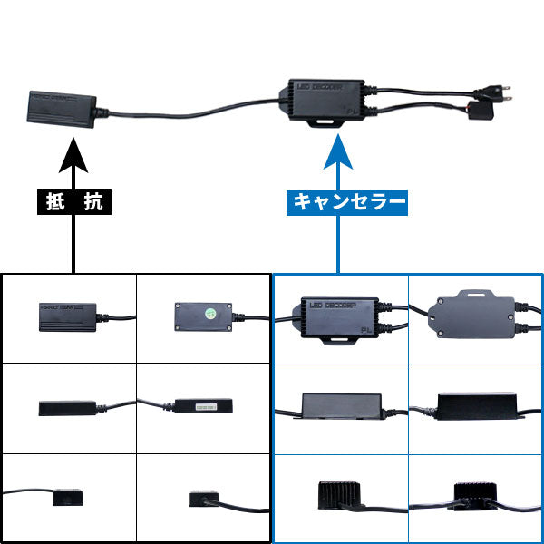 LEDヘッドライト用スーパーキャンセラー【H7】輸入車などの警告灯に！コンピューター+抵抗で高性能！多くの車に対応する“スーパー”タイプキャンセラー！