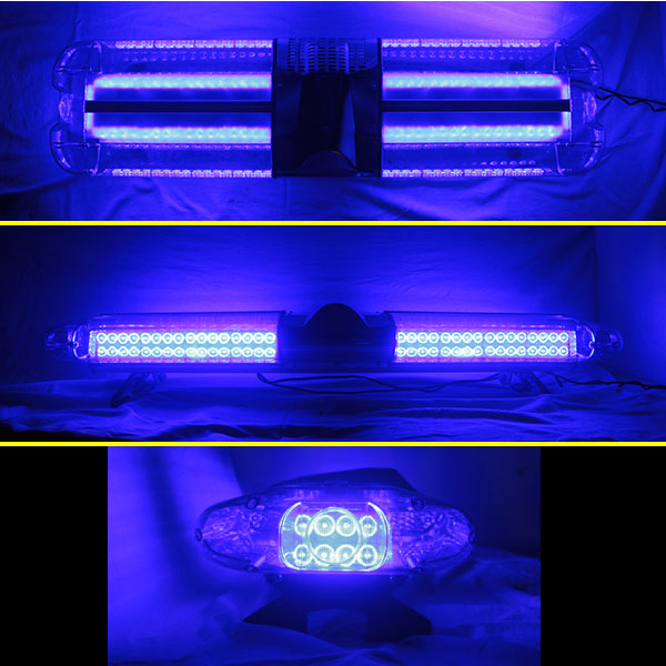 LED回転灯大型ユニットタイプ【ブルー】【全長120cm】デジタルスクリーンコントローラー付点灯パターン21種WB-836-120