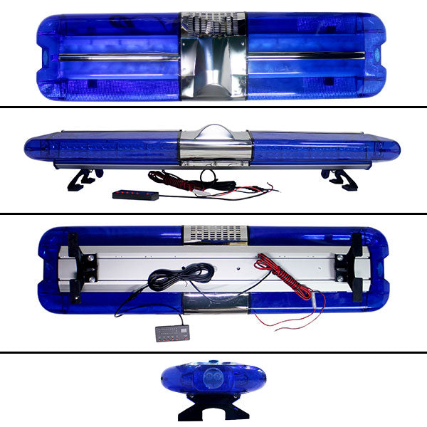 LED回転灯大型ユニットタイプ【ブルー】【全長120cm】デジタルスクリーンコントローラー付点灯パターン21種WB-836-120