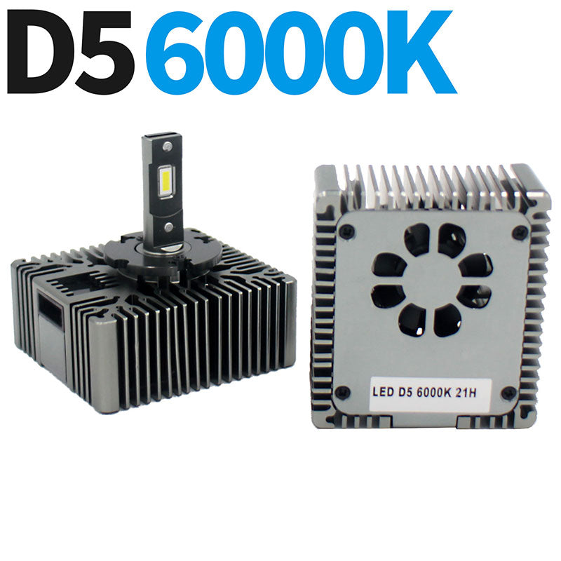LEDヘッドライトD5【18000lm6000Kホワイト】CSPチップ×30ファン内蔵HIDバルブ交換タイプ
