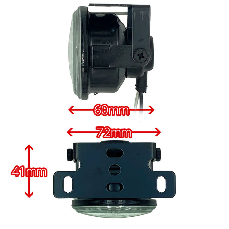 フォグランプ左右セット汎用丸型クリアガラスレンズDLAALA26966×60mm